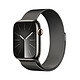 Apple Watch Series 9 GPS + Cellular Acier Inoxydable Graphite Bracelet Milanais 45 mm Montre connectée 4G LTE - Acier Inoxydable - Étanche - GPS - Cardiofréquencemètre/ECG/SpO2/Température - Écran OLED Retina Always On - Wi-Fi 4 / Bluetooth 5.3 - watchOS 10 - Bracelet milanais 45 mm