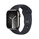 Apple Watch Series 9 GPS + Cellular Acciaio inossidabile Graphite Sport Band Midnight M/L 45 mm Orologio connesso 4G LTE - Acciaio inossidabile - Impermeabile - GPS - Cardiofrequenzimetro/ECG/SpO2/Temperatura - Display OLED Retina Always On - Wi-Fi 4 / Bluetooth 5.3 - watchOS 10 - Cinturino sportivo da 45 mm
