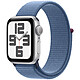 Apple Watch SE GPS (2023) Silver Aluminium Sport Loop Band Storm Blue 40 mm - S/M Orologio connesso - Alluminio - Impermeabile - GPS - Cardiofrequenzimetro - Display Retina - Wi-Fi 2.4 GHz / Bluetooth 5.3 - watchOS 10 - Cinturino da 40 mm