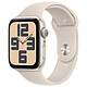 Apple Watch SE GPS (2023) Starlight Aluminium Bracelet Sport Band Starlight 44 mm - M/L Montre connectée - Aluminium - Étanche - GPS - Cardiofréquencemètre - Écran Retina - Wi-Fi 2.4 GHz / Bluetooth 5.3 - watchOS 10 - Bracelet 44 mm