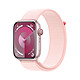 Apple Watch Series 9 GPS + Cellular Aluminium Rose Boucle Sport 45 mm Montre connectée 4G LTE - Aluminium - Étanche - GPS - Cardiofréquencemètre/ECG/SpO2/Température - Écran OLED Retina Always On - Wi-Fi 4 / Bluetooth 5.3 - watchOS 10 - Boucle sport 45 mm