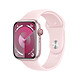 Apple Watch Series 9 GPS + Cellular Aluminium Rose Bracelet Sport Band M/L 45 mm Montre connectée 4G LTE - Aluminium - Étanche - GPS - Cardiofréquencemètre/ECG/SpO2/Température - Écran OLED Retina Always On - Wi-Fi 4 / Bluetooth 5.3 - watchOS 10 - Bracelet sport 45 mm