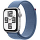Apple Watch SE GPS (2023) Silver Aluminium Bracelet Sport Loop Winter Blue Sport 44 mm Montre connectée - Aluminium - Étanche - GPS - Cardiofréquencemètre - Écran Retina - Wi-Fi 2.4 GHz / Bluetooth 5.3 - watchOS 10 - Bracelet 44 mm