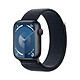 Apple Watch Series 9 GPS + Cellular Aluminium Minuit Boucle Sport 45 mm Montre connectée 4G LTE - Aluminium - Étanche - GPS - Cardiofréquencemètre/ECG/SpO2/Température - Écran OLED Retina Always On - Wi-Fi 4 / Bluetooth 5.3 - watchOS 10 - Boucle sport 45 mm