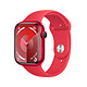 Correa deportiva Apple Watch Series 9 GPS Aluminio (PRODUCT)RED M/L 45 mm Reloj conectado - Aluminio - Resistente al agua - GPS - Pulsómetro/ECG/SpO2/Temperatura - Pantalla OLED Retina Always On - Wi-Fi 4 / Bluetooth 5.3 - watchOS 10 - Correa deportiva de 45 mm