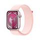 Apple Watch Series 9 GPS Aluminium Rose Boucle Sport 45 mm Montre connectée - Aluminium - Étanche - GPS - Cardiofréquencemètre/ECG/SpO2/Température - Écran OLED Retina Always On - Wi-Fi 4 / Bluetooth 5.3 - watchOS 10 - Boucle sport 45 mm