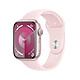Apple Watch Series 9 GPS Aluminium Rose Bracelet Sport Band M/L 45 mm Montre connectée - Aluminium - Étanche - GPS - Cardiofréquencemètre/ECG/SpO2/Température - Écran OLED Retina Always On - Wi-Fi 4 / Bluetooth 5.3 - watchOS 10 - Bracelet sport 45 mm