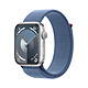 Apple Watch Series 9 GPS Aluminium Silver Sport Loop Blue 45 mm Smartwatch - Aluminium - Waterproof - GPS - Heart rate monitor/ECG/SpO2/Temperature - OLED Retina Always On display - Wi-Fi 4 / Bluetooth 5.3 - watchOS 10 - 45 mm sport band