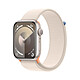 Apple Watch Series 9 GPS Aluminium Lumière Stellaire Boucle Sport 45 mm Montre connectée - Aluminium - Étanche - GPS - Cardiofréquencemètre/ECG/SpO2/Température - Écran OLED Retina Always On - Wi-Fi 4 / Bluetooth 5.3 - watchOS 10 - Boucle sport 45 mm