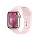 Apple Watch Series 9 GPS Aluminium Pink Sport Loop S/M 41 mm Smartwatch - Aluminium - Waterproof - GPS - Heart rate monitor/ECG/SpO2/Temperature - OLED Retina Always On display - Wi-Fi 4 / Bluetooth 5.3 - watchOS 10 - 41 mm sport band