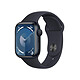 Apple Watch Series 9 GPS Aluminium Minuit Sport Band M/L 41 mm Montre connectée - Aluminium - Étanche - GPS - Cardiofréquencemètre/ECG/SpO2/Température - Écran OLED Retina Always On - Wi-Fi 4 / Bluetooth 5.3 - watchOS 10 - Bracelet sport 41 mm