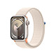 Apple Watch Series 9 GPS Aluminium Lumière Stellaire Boucle Sport 41 mm Montre connectée - Aluminium - Étanche - GPS - Cardiofréquencemètre/ECG/SpO2/Température - Écran OLED Retina Always On - Wi-Fi 4 / Bluetooth 5.3 - watchOS 10 - Boucle sport 41 mm