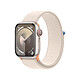 Apple Watch Series 9 GPS + Cellular Aluminium Starlight Sport Loop 41 mm 4G LTE Smartwatch - Aluminium - Waterproof - GPS - Heart rate monitor/ECG/SpO2/Temperature - OLED Retina Always On display - Wi-Fi 4 / Bluetooth 5.3 - watchOS 10 - 41 mm sport band
