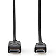 Nedis Câble DisplayPort mâle vers HDMI mâle (2 m) - CCGL37101BK20 Câble DisplayPort vers HDMI (Mâle/Mâle)