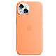 Apple Silicone Case with MagSafe Sorbet à l'Orange Apple iPhone 15 Coque en silicone avec MagSafe pour Apple iPhone 15