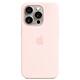 Apple Silicone Case with MagSafe Rose Pâle Apple iPhone 15 Pro Coque en silicone avec MagSafe pour Apple iPhone 15 Pro