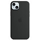 Custodia Apple in silicone con MagSafe nera per Apple iPhone 15 Plus Custodia in silicone con MagSafe per Apple iPhone 15 Plus