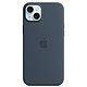 Custodia Apple in silicone con MagSafe Blu Tempesta per Apple iPhone 15 Plus Custodia in silicone con MagSafe per Apple iPhone 15 Plus