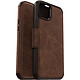 OtterBox Strada MagSafe Marron iPhone 15 Plus Etui folio en cuir pour Apple iPhone 15 Plus