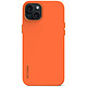 DECODED Silicone Cover Apricot iPhone 15 Plus Antimicrobial silicone case for iPhone 15 Plus