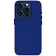 DECODED Silicone Cover Blue iPhone 15 Pro Antimicrobial silicone case for iPhone 15 Pro