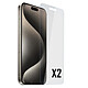 Akashi Cristal templado premium iPhone 15 Pro Max Pack de 2 protectores de pantalla de cristal templado para Apple iPhone 15 Pro Max