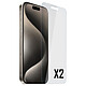 Akashi Verre Trempé Premium iPhone 15 Pro Lot de 2 films de protection d'écran en verre trempé pour Apple iPhone 15 Pro