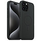 Custodia in silicone Akashi MagSafe Black iPhone 15 Pro Cover protettiva in gomma touch silicone compatibile con MagSafe per Apple iPhone 15 Pro
