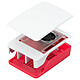 Funda Raspberry Pi 5 Blanco/Rojo Carcasa ABS oficial con ventilador para Raspberry Pi 5
