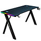The G-Lab K-Desk Carbon Scrivania per videogiocatori - lunghezza 120 cm - profondità 60 cm - porta cuffie e porta bicchieri - retroilluminazione RGB