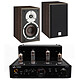 Taga Harmony HTA-25B Black + Dali Spektor 2 Walnut 2 x 25W tube amplifier - Bluetooth + 100W compact bookshelf speaker (pair)