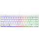 The G-Lab Keyz Hydrogen (White) Gaming keyboard - compact TKL format - membrane switches - RGB backlighting - compatible with PC, PS4, PS5 and Xbox - AZERTY, French