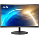MSI 23.6" LED - PRO MP2412C Ecran PC Full HD 1080p - 1920 x 1080 pixels - 1 ms (MPRT) - 16/9 - Dalle VA incurvée - 100 Hz - HDMI/DisplayPort - Haut-parleurs - Noir