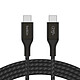 Belkin USB-C to USB-C 240W Cable - Reinforced (Black) - 1 m 1m USB-C to USB-C 240W braided sheath charging and sync cable - Black