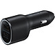 Samsung Chargeur Allume Cigare Fast Charge 40W Double chargeur voiture USB A+C PD 40W Power Delivery, avec câble