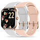 Ice Watch Ice Smart One Oro rosa/Blanco Reloj conectado - sumergible IP68 - pantalla táctil de 1,85" - resolución de 240 x 280 píxeles - Bluetooth - 210 mAh - dos correas de silicona