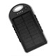Akashi Batterie de Secours 10000 mAh Solaire Noir (ALTPBSOLAR10GR) Batterie de secours solaire IPX4 10 000 mAh
