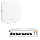 HPE Networking Instant On AP11 (R3J22A) +  Aruba Instant On 1830 8G (JL810A) Point d'accès intérieur Wi-Fi AC1200 + Switch manageable 8 ports 10/100/1000 Mbps
