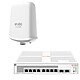 HPE Networking Instant On AP17 (R2X11A) + Aruba Instant On 1930 8G 124W (JL681A) Point d'accès extérieur Wi-Fi AC1200 + Switch manageable 8 ports PoE+ 10/100/1000 Mbps + 2 SFP