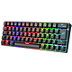 Spirit of Gamer Xpert-K200 Black Wireless gamer keyboard - TKL format - wired/Bluetooth/RF 2.4 GHz - red mechanical switches - RGB backlighting - AZERTY, French