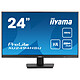 iiyama 23.8" LED - ProLite XU2494HSU-B6 Ecran PC Full HD 1080p - 1920 x 1080 pixels - 1 ms (MPRT) - 16/9 - Dalle VA - 100 Hz - HDMI/DisplayPort - Hub USB - Haut-parleurs - Noir