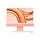 Apple iMac M3 (2023) 24" 8 Go 256 Go Orange (Z19R-FR) Magic Keyboard avec Touch ID Puce Apple M3 (GPU 10 coeurs) 8 Go SSD 256 Go Ecran Retina 4.5K 24" Wi-Fi 6E/Bluetooth Thunderbolt/USB 4 Gigabit Ethernet USB-C 3.1 Webcam macOS Sonoma