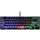 The G-Lab Keyz Hydrogen (Black/Grey) Gaming keyboard - compact TKL format - membrane switches - RGB backlighting - compatible with PC, PS4, PS5 and Xbox - AZERTY, French