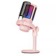 Mars Gaming MMIC-SE (Rose) Microphone pour gamer - USB - condensateur cardioïde professionnel - rétroéclairage RGB Flow - monture antichoc et filtre anti-pop