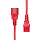 Proxtend IEC C13 to IEC C14 power cord - Red - 1 m Mains cable IEC C13 / IEC C14 100/250V AC 10A 1 m