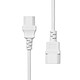 Proxtend IEC C13 to IEC C14 power cord - White - 1 m Mains cable IEC C13 / IEC C14 100/250V AC 10A 1 m