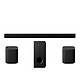 Yamaha SR-X40A + SW-X100A + WS-X1A (Pair) Black Soundbar - 4 speakers and integrated subwoofer - 180 W - Dolby Atmos - HDMI eARC - Bluetooth - Spotify Connect, AirPlay 2 and Tidal Connect - Alexa + True X wireless subwoofer + 2x True X wireless speakers