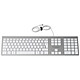 XtremeMac USB-C Keyboard for Mac Ultra slim wired keyboard - silent flat chiclet keys - Mac compatible - QWERTY, French