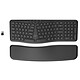 Mobility Lab Ergonomic Wireless Keyboard (Black) Ergonomic wireless keyboard - RF 2.4 GHz - concave keys - magnetic palm rest - numeric keypad (French AZERTY)