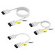 Corsair iCue Link Cable Kit - Blanc Kit de 5 câbles pour systèmes iCue Link